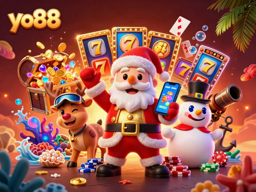Experience exciting jackpots with yo88 featuring a vibrant casino scene filled with colorful game elements.