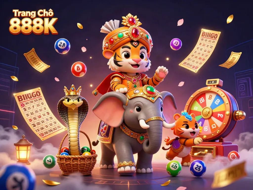 Experience the excitement of Trang Chủ 888K with vibrant lottery elements and dynamic casino themes.