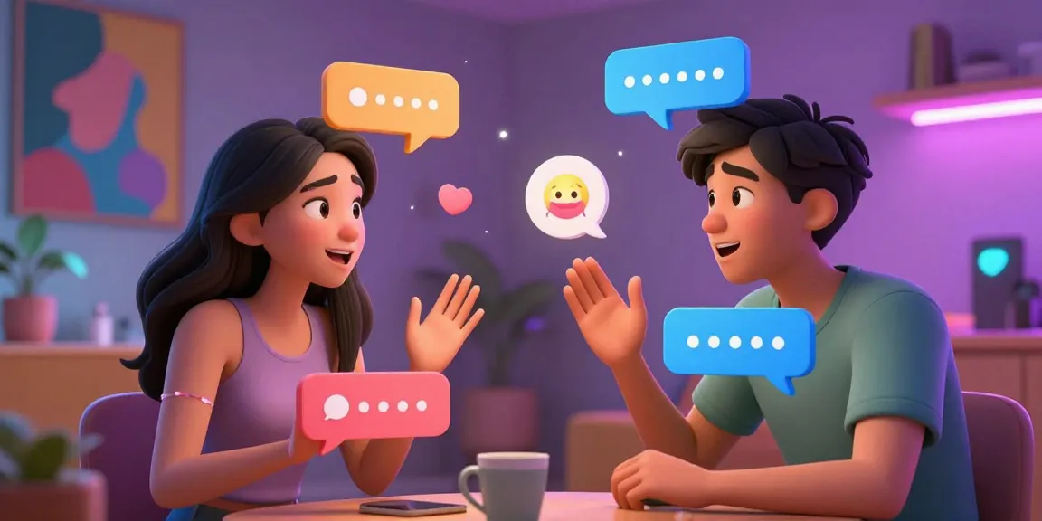 Engaging interaction in a porn ai chat with animated characters and vibrant digital environment.