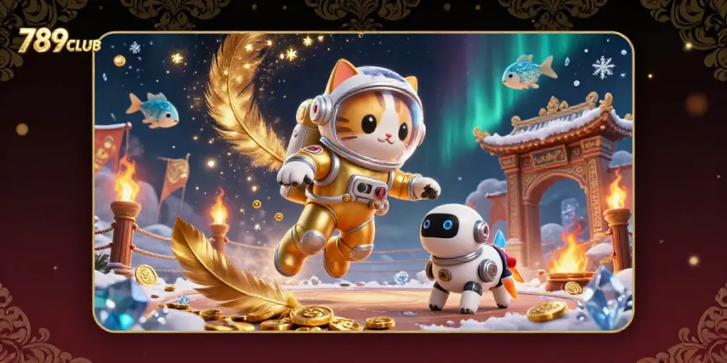 Engage in thrilling gameplay at 789CLUB with vibrant casino-themed digital art.
