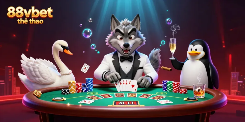 Experience dynamic gaming scenes at 88vbet thể thao with engaging characters and thrilling casino elements.