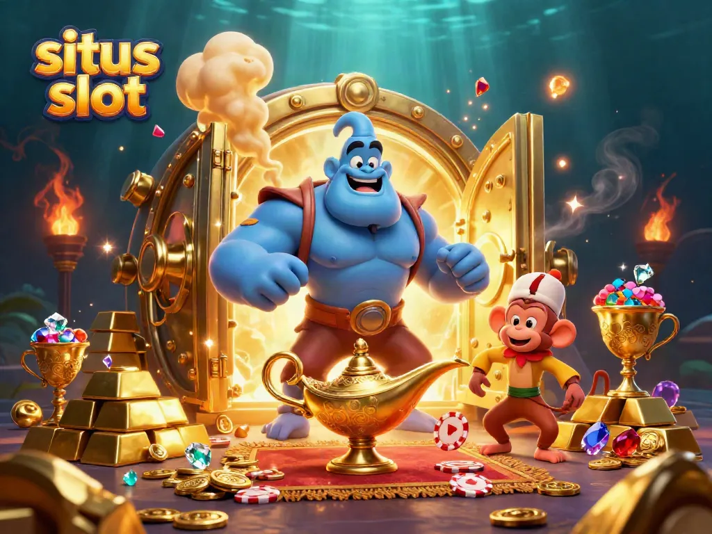 Engage with the situs slot adventure featuring a charismatic genie, treasure, and a magical monkey.
