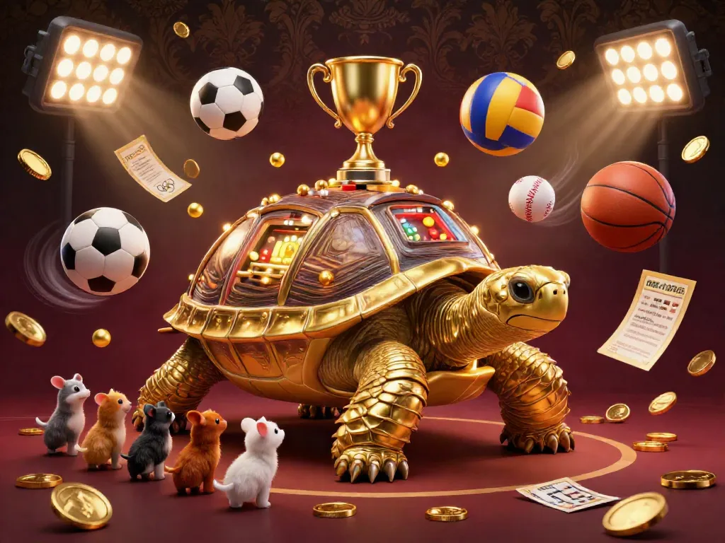 Experience the exhilarating energy of situs togel with our engaging digital illustration showcasing a casino-themed tortoise pinball.
