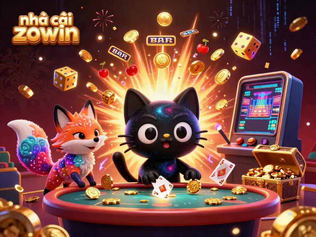 Engage in thrilling gaming at nhà cái zowin with a cosmic casino adventure featuring a black hole cat.