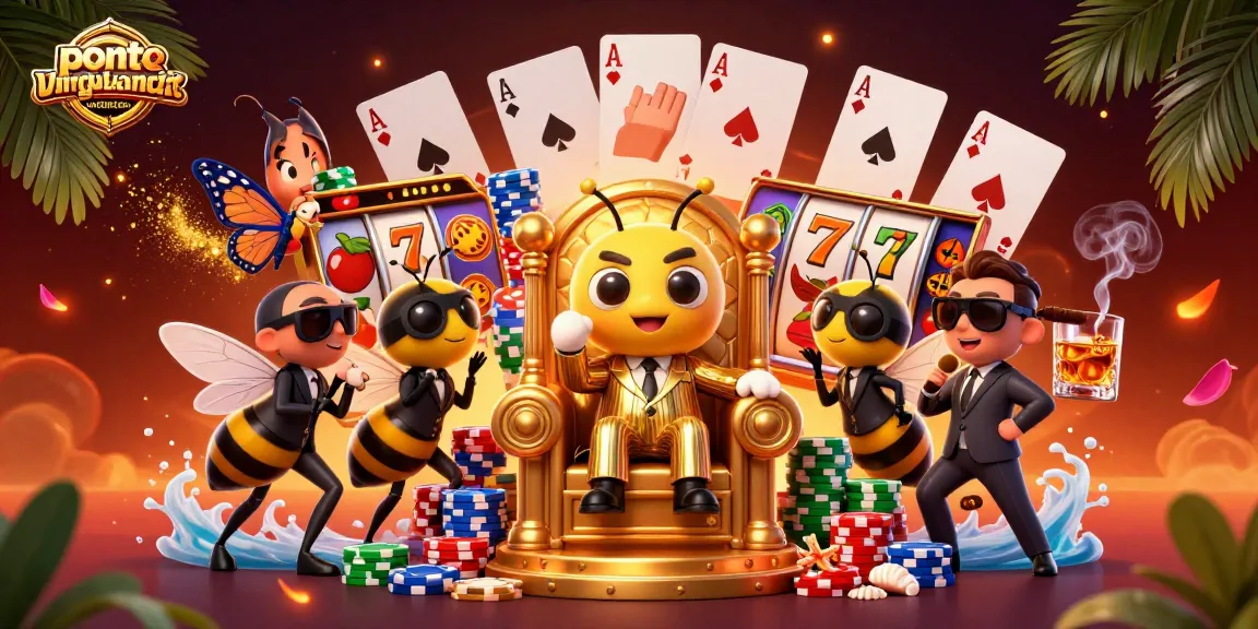 Experience thrilling slots with pontoevirgulanoticias featuring a cartoon mob boss amidst vibrant 3D game elements.