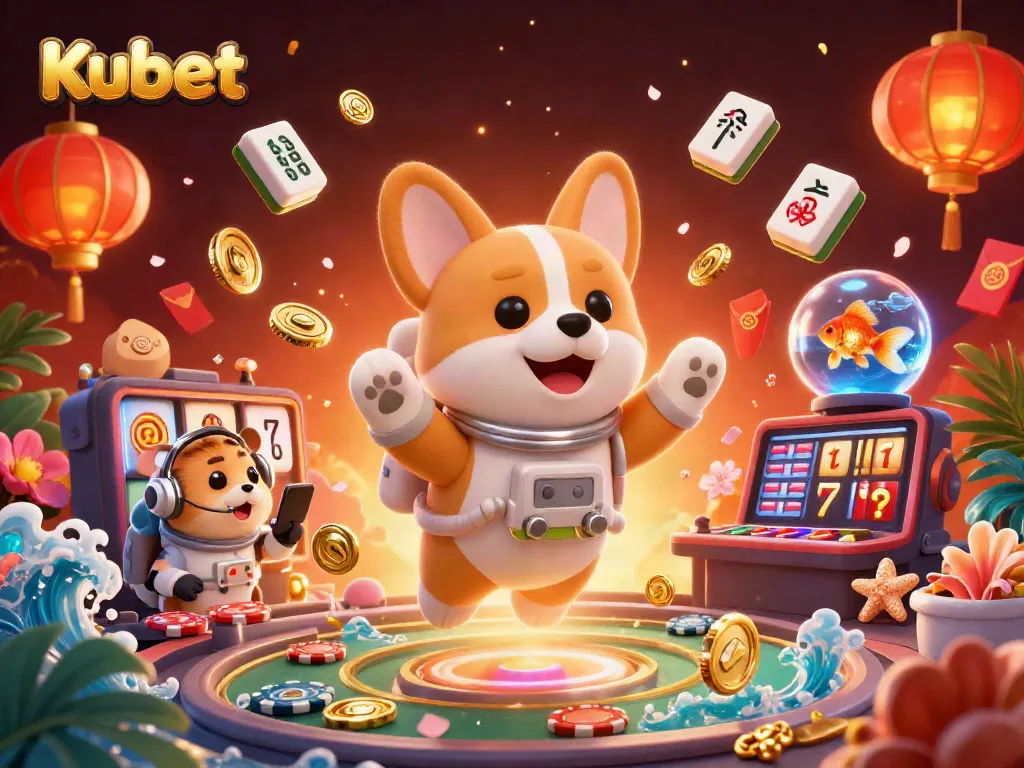Engage with Kubet’s lively casino atmosphere filled with animated characters and festive elements.