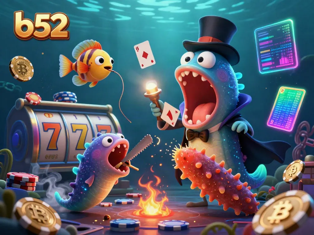 Experience thrilling b52 gaming with a magical undersea twist featuring an eel and anglerfish.