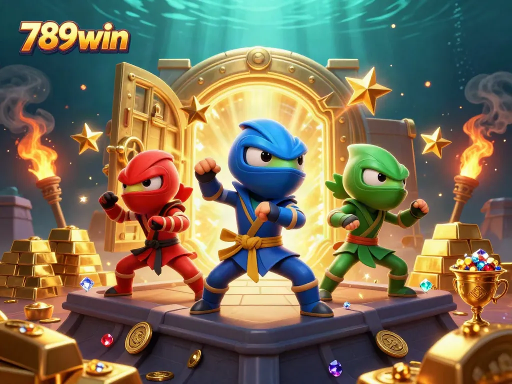 Engage in thrilling action with 789win as cartoon chameleons showcase dynamic casino excitement.
