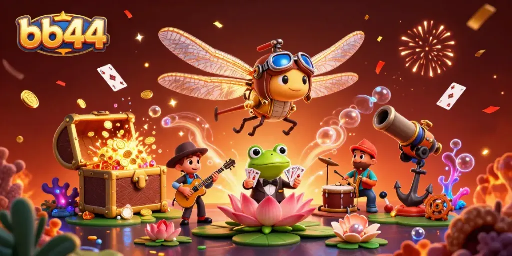 Experience thrilling casino action at bb44 with a vibrant scene featuring exciting characters and elements.