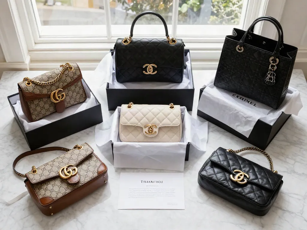 Prime reps premium designer bags showcase for online shopping, stylish and high-quality.