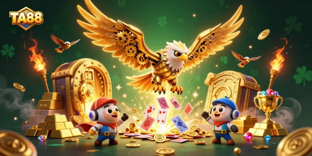 Experience the excitement of TA88 online casino, showcasing vibrant games and dynamic action.