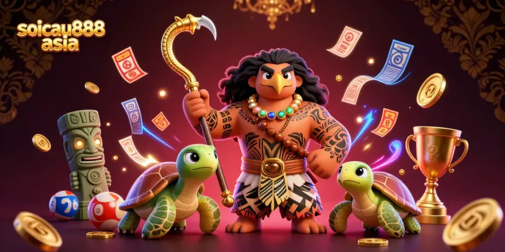 Experience dynamic lottery games with soicau888 asia's engaging characters and vibrant casino elements.